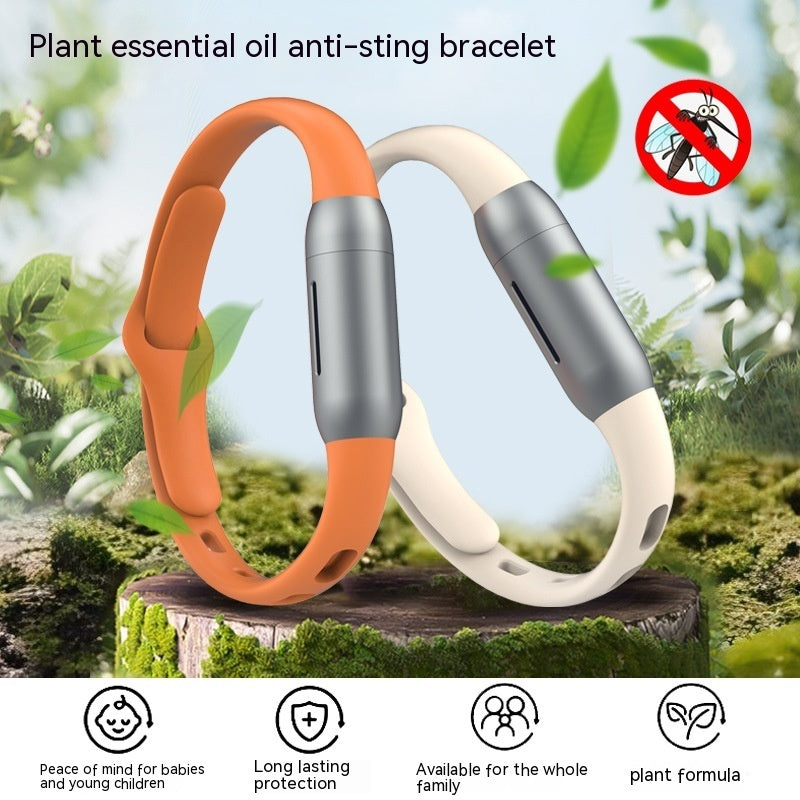 Non-toxic mosquito bracelet offering insect protection for all ages