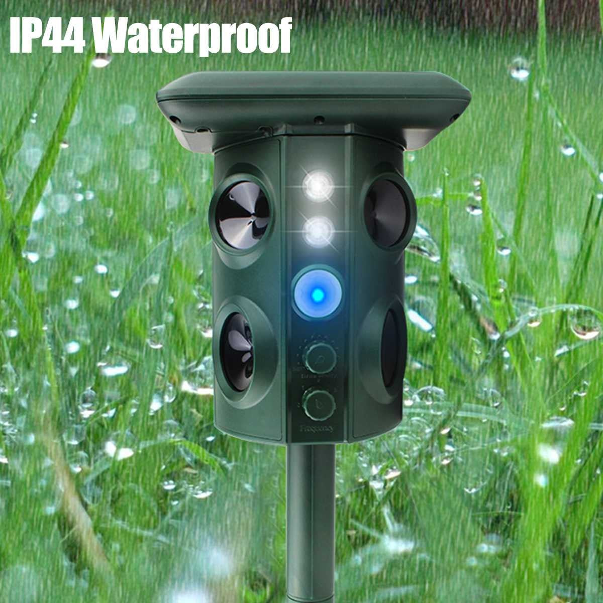 Ultrasonic pest control repeller for outdoor protection