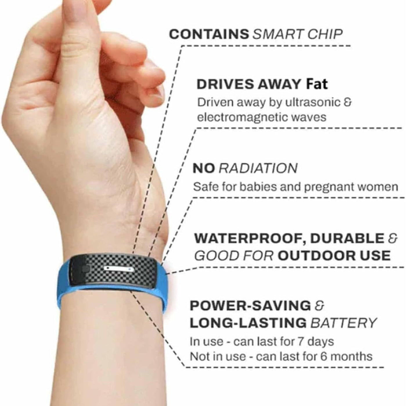 Ultrasonic Weight Loss Wristband - Smart Fitness and Weight Loss Tracker