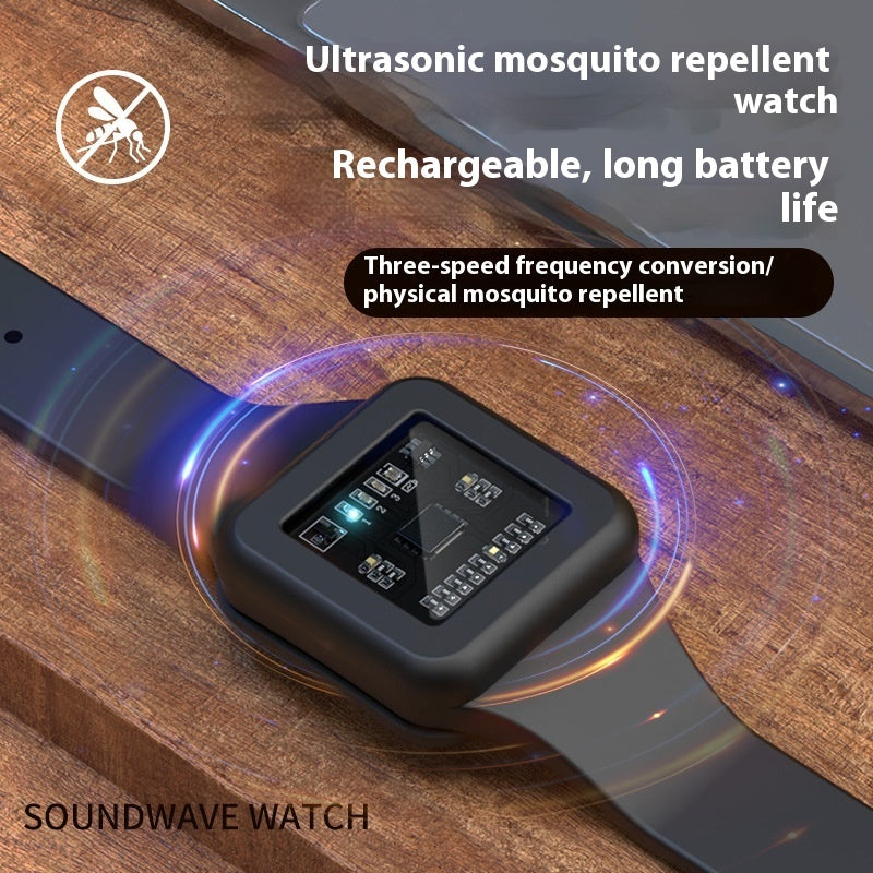 Ultrasonic Mosquito Repellent Watch - Electronic Outdoor Mosquito Protection